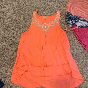 Coral tank top